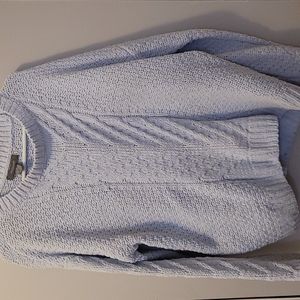 Primark Large Pale Blue Sweater with center cable knit design